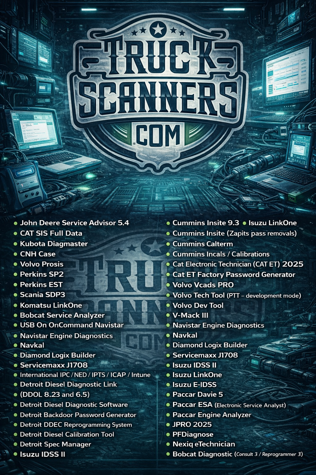 TruckScanners Software List