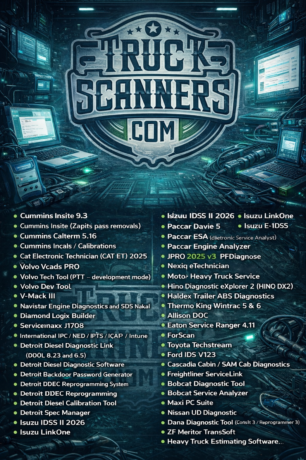 Diesel Diagnostic Laptop Software List